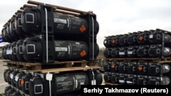 UKRAINE – Military aid, delivered as part of the United States of America's security assistance to Ukraine, is unloaded from a plane at the Boryspil International Airport outside Kyiv, February 11, 2022