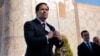 US Secretary of State Marco Rubio speaks to the press at Registan Square in Samarkand, Uzbekistan, on October 19.