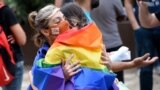 Georgians rally in front of the country's parliament to celebrate Tbilisi Pride. (file photo)
