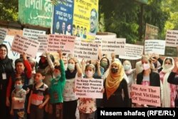 اعتراض پناه‌جویان افغان در هند برای دریافت حقوق‌شان