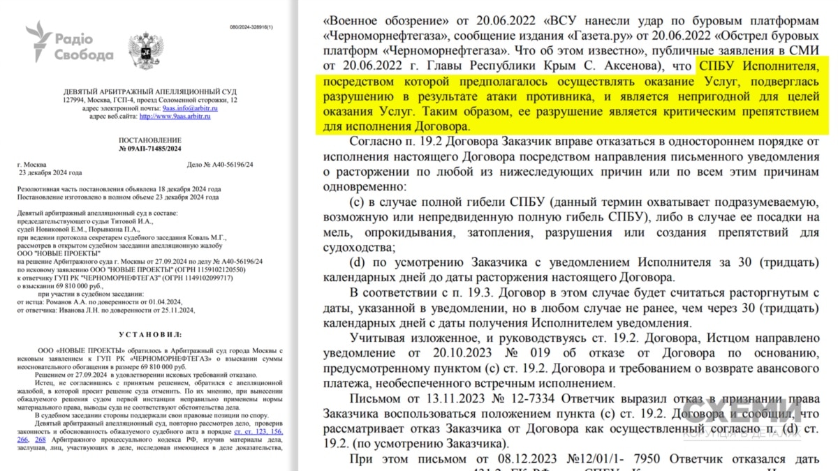 Через атаку ЗСУ на захоплену «вишку Бойка» компанія з орбіти Медведчука не може видобувати газ, судиться з РФ