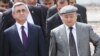 Armenia - President Serzh Sarkisian (L) and Gyumri Mayor Vartan Ghukasian visit a construction site in Gyumri, 7Apr2012.