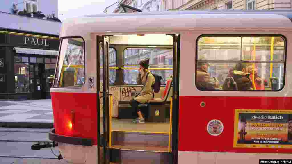 Czechia -- Photos of Prague transport and during quarantine as the coronavirus pandemic sweeps Europe
