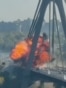 Russian drone strike hitting bridge in Ukraine's Kyiv