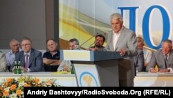 Спікер Володимир Литвин на з'їзді Народної партії, Київ, 31 липня 2012 року