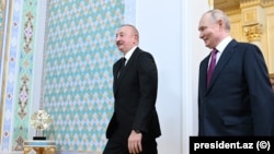 Президенты Азербайджана и России в Душанбе, 9 октября