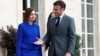 French President Emmanuel Macron receives Moldova's President Maia Sandu before a meeting at the Elysee Palace in Paris on March 7.