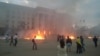 Scores of people died in a blaze in Odesa in may 2014 that was apparently set off by firebombs thrown inside a building where they had sought refuge amid street fighting. (file photo)