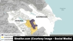 Azerbaijan -- Nagorno-Karabakh`s map (stratfor.com - shreenshoot)