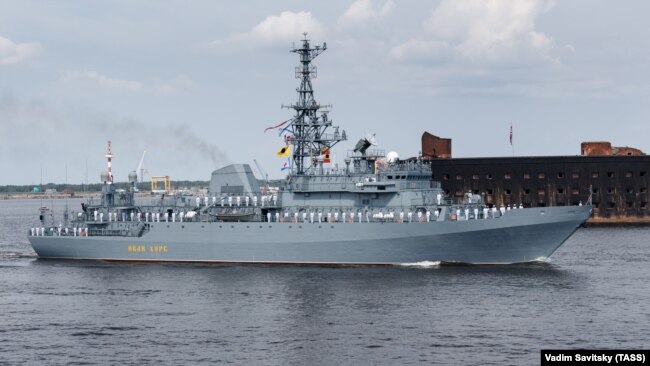 Разведывательный корабль Черноморского флота «Иван Хурс», Санкт-Петербург, 10 января 2020 года