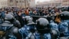 Столкновения митингующих с полицией во время акции протеста против ареста Алексея Навального. Москва, 31 января 2021 года