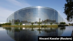 The European Parliament building in Strasbourg 
