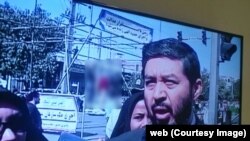 پخش تصویر آرشیوی اعدام در بک گراند مصاحبه دادستان مشهد در مورد لغو کنسرتها از اخبار شبانگاهی شبکه ۳