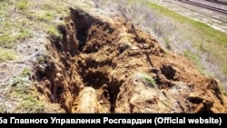 Снаряд, обнаруженный рабочими в Севастополе
