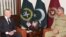 FILE: Pakistani Army Chief General Qamar Javed Bajwa (R) speaks with U.S. Defense Secretary Jim Mattis during a meeting in Rawalpindi, Pakistan on December 4, 2017.