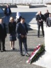Bosnia and Herzegovina--Srebrenica - Milorad Dodik, the then President of the Republika Srpska, Zeljka Cvijanovic, the Prime Minister of the Republika Srpska and Dragan Lukac, the RS Minister of the Interior, paid their respects to the victims of genocide