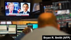 Изображения президент США Дональда Трампа и бывшего президента этой страны Барака Обамы. 