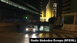 Полиција пред седиштето на ВМРО-ДПМНЕ