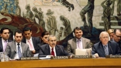 Засідання Ради безпеки ООН на тему «Співробітництво ООН з регіональними організаціями». Олександр Мацука (в центрі в другому ряду). 4 травня 2010 року