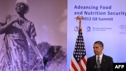 U.S. -- President Barack Obama speaks on Global Agriculture and Food Security at the Ronald Reagan Building in Washington, DC, 18May2012