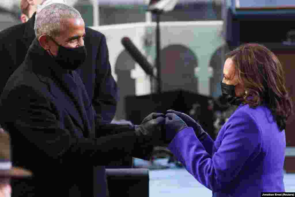 Камала Гарріс вітає колишнього президента США Барака Обаму