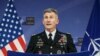 U.S. General John Nicholson holds a news conference after a North Atlantic Council (NAC) defense ministers meeting in Brussels on November 9.