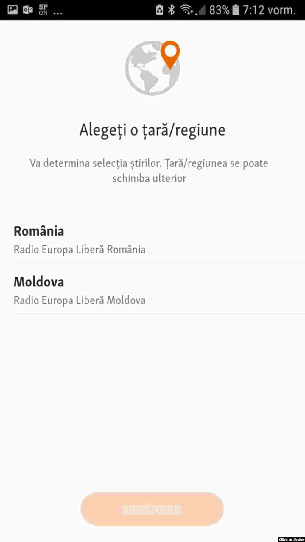 Radio Europa Liberă România- noua aplicație