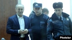 Armenia -- Former President Robert Kocharian arrives for a court hearing, Yerevan, February 18, 2020.