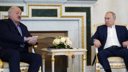 Лидерите на Русия и БеларусВладимирПутин и АлександърЛукашенко проведоха среща в