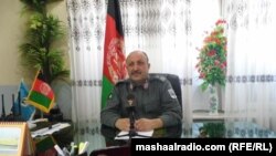 د خوست امنیه قوماندان مل پاسوال فیض الله غیرت له مشال راډيو سره د مرکې پر مهال
