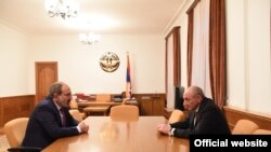 Armenian PM Nikol Pashinian meeting with Karabakh leader Bako Sahakian, Stepanakert, 11 March 2019