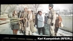Кадр из кинокартины «Оралман» режиссера Сабита Курманбека. Алматы, 8 ноября 2016 года.