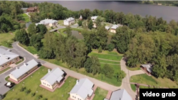 A screen-grab of drone footage taken by member of Aleksei Navalny's team, showing a sprawling luxury estate that purportedly belongs to Russian Prime Minister Dmitry Medvedev. 