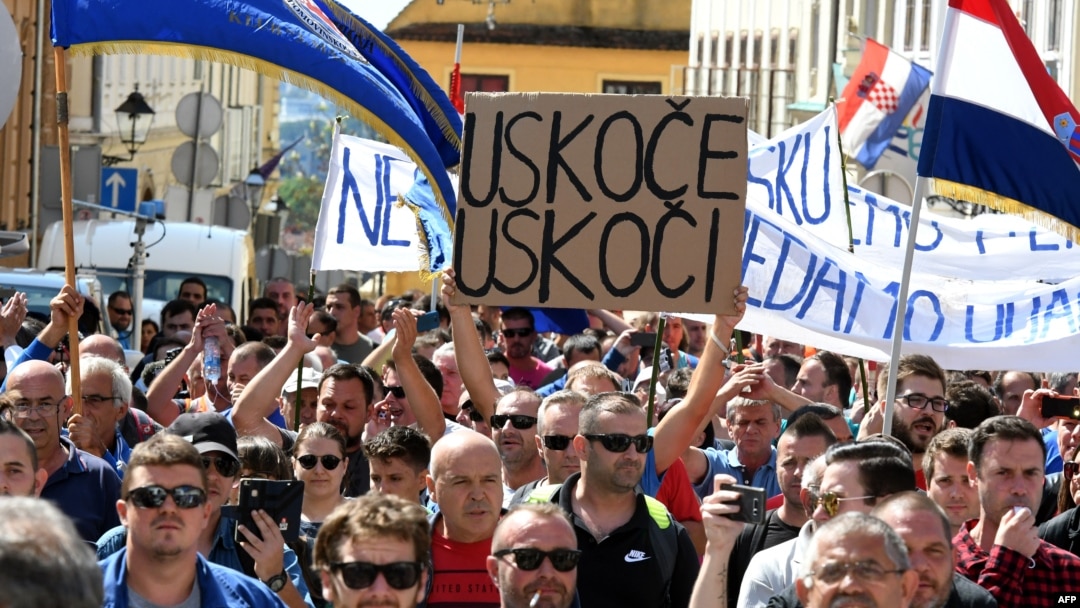Protest radnika 3. maj i Uljanika, Pula, fotoarhiv