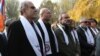 Armenia - Sasna Tsrer party leaders Zhirayr Sefiian (third from left) and Varuzhan Avetisian (second from left) start their election campaign in Yerevan, November 26, 2018.