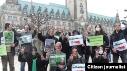Акция в поддержку Мехди Карруби и Мирхоссейна Мусави в Гамбурге 