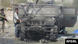 The scene of the suicide attack in Kabul