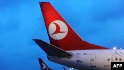 Turkey -- A Turkish Airlines aircraft parked at the Ataturk Airport in Istanbul, 16Mar2013