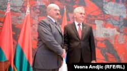 Аляксандар Лукашэнка і прэзыдэнт Сэрбіі Томіслаў Нікаліч