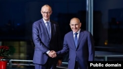 Գերմանիայի կանցլեր Ֆրիդրիխ Մերցը և Հայաստանի վարչապետ Նիկոլ Փաշինյանը, արխիվ