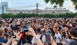 Протесты в поддержку Сергея Фургала в Хабаровске, 13 июля 2020 года