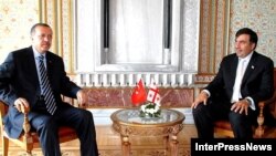 თურქეთის პრემიერ-მინისტრი რეჯეპ ტაიპ ერდოანი და საქართველოს პრეზიდენტი მიხეილ სააკაშვილი