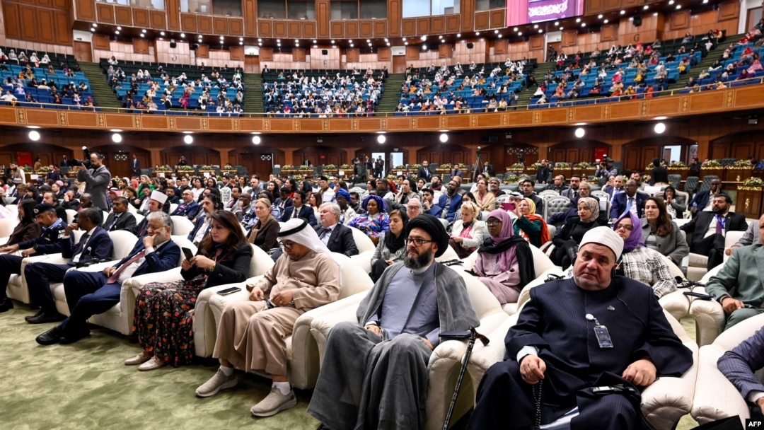 Participants listen to Malala Yousafzai on January 12 at a conference on girls' education in Pakistan.