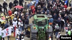 Пратэст фэрмэраў у Брусэлі