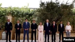 Udhëheqësit e G7-ës para samitit në Pulia. Itali, 13 qershor.