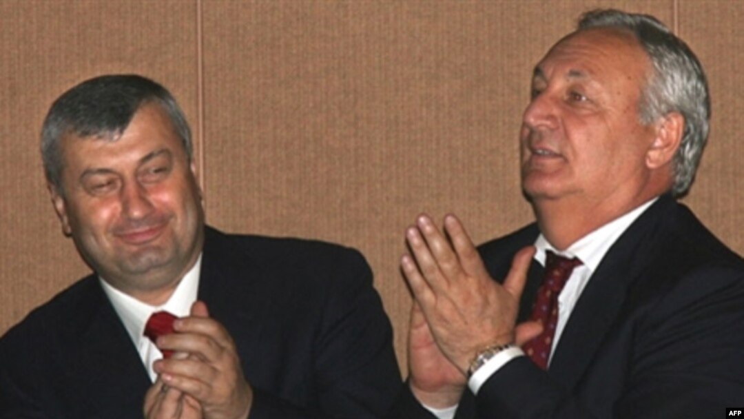South Ossetia's Eduard Kokoity (left) has called unification with North Ossetia a "primary aim," while Sergai Bagapsh of Abkhazia has staked his reputation on independence