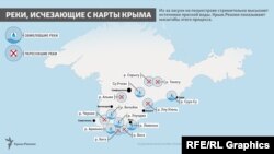 Графическое изображение исчезающих рек Крыма