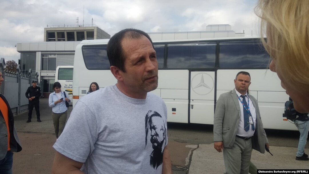Володимир Балух після звільнення, Київ, 7 вересня 2019 року