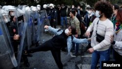 Protesti studenata Univerziteta Bosfor (Bogazici) u Istanbulu, 4. februara 2021. 