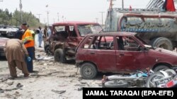 Место, где произошёл теракт. Город Кветта (Пакистан), 25 июля 2018 год.